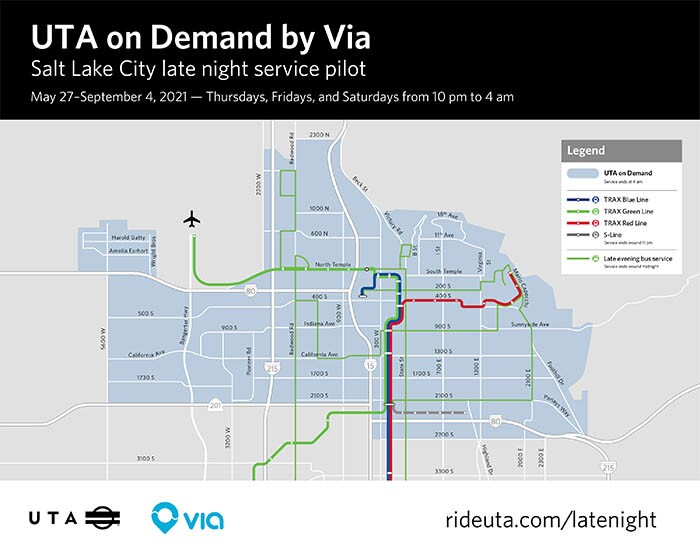 UTA on Demand by VIA Salt Lake City Service Area