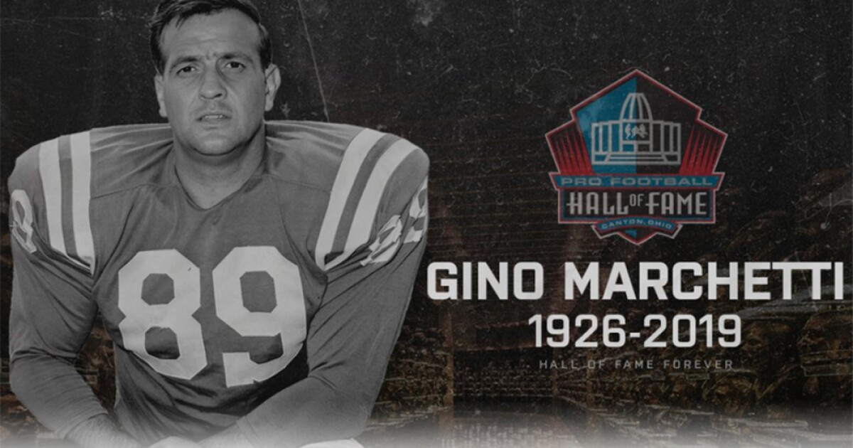 Hall of Fame Defensive End and local restaurateur Gino Marchetti passes(01)