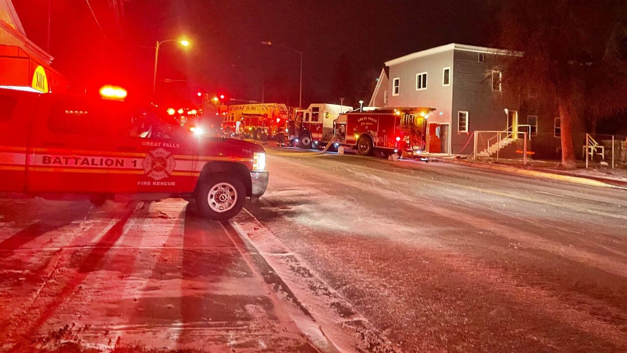 Great Falls Fire Rescue responded to a fire at an apartment building on Tuesday evening.