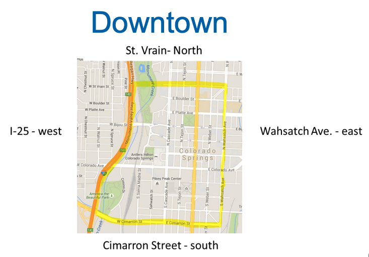 Dowtown Colorado Springs Sit-Lie boundaries