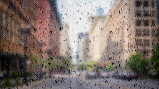 View,On,Chicago,Downtown,Through,The,Window,Of,Cafe,With