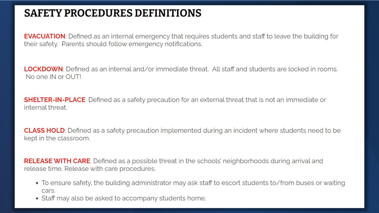 Great Falls Public Schools (GFPS) Safety Procedures