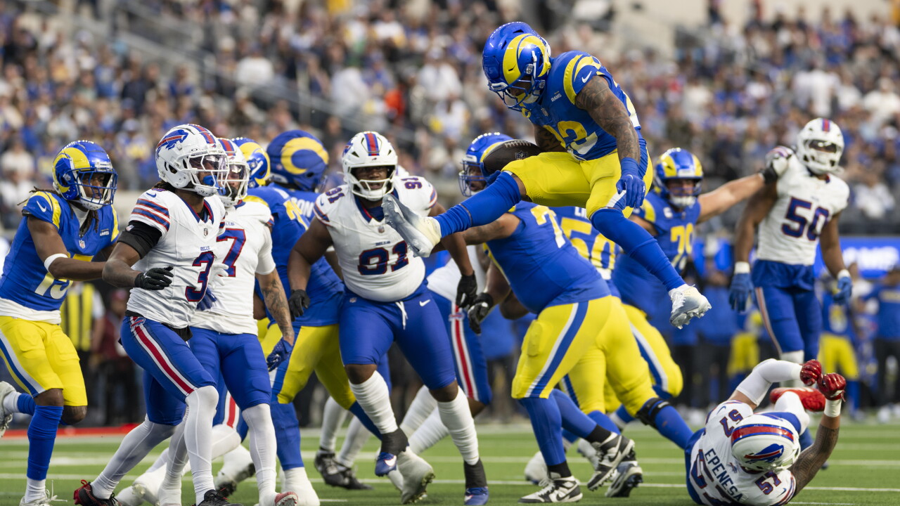 Josh Allen Rams Allen sets NFL mark with 3 TD passes and 3 TD runs, but Rams hold off Bills