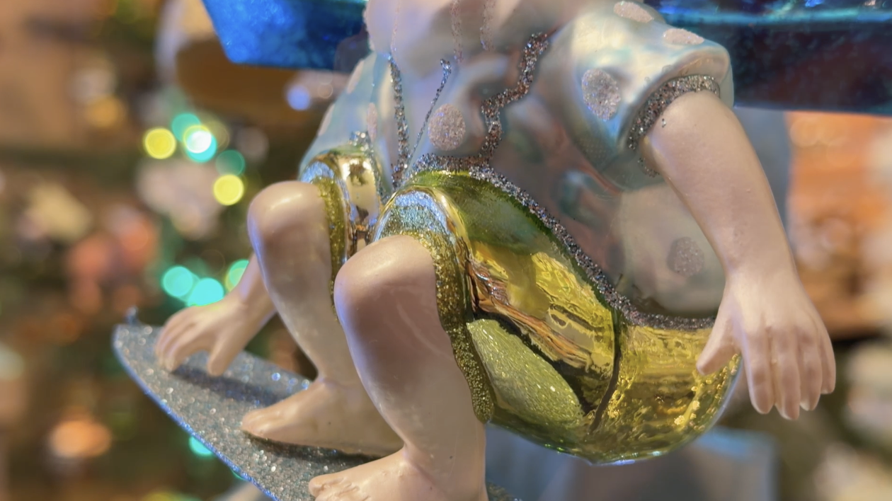 Surfin Santa ornament at St. Nick's