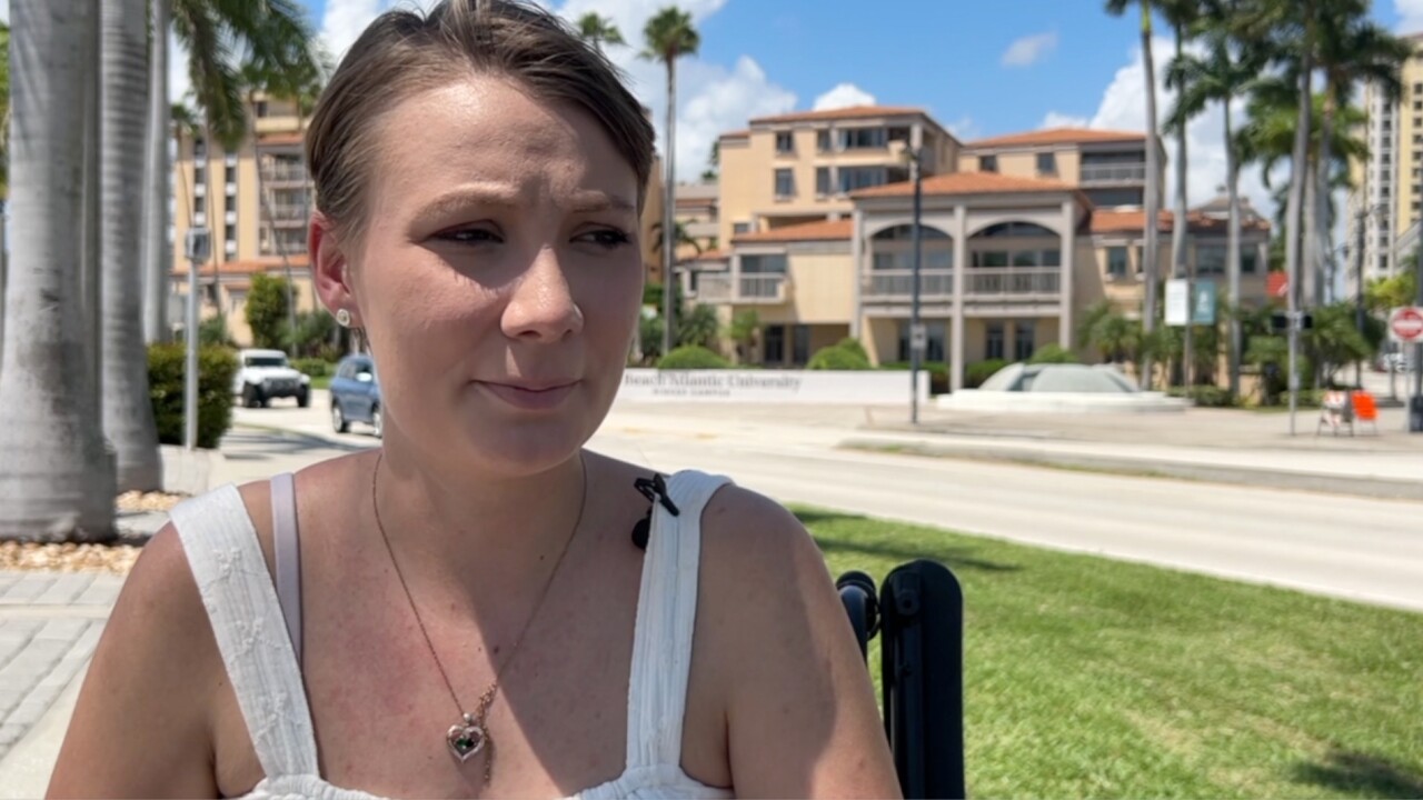 Savannah Carr discusses the accessibility issues she encounters while navigating the Palm Beach Atlantic University campus.
