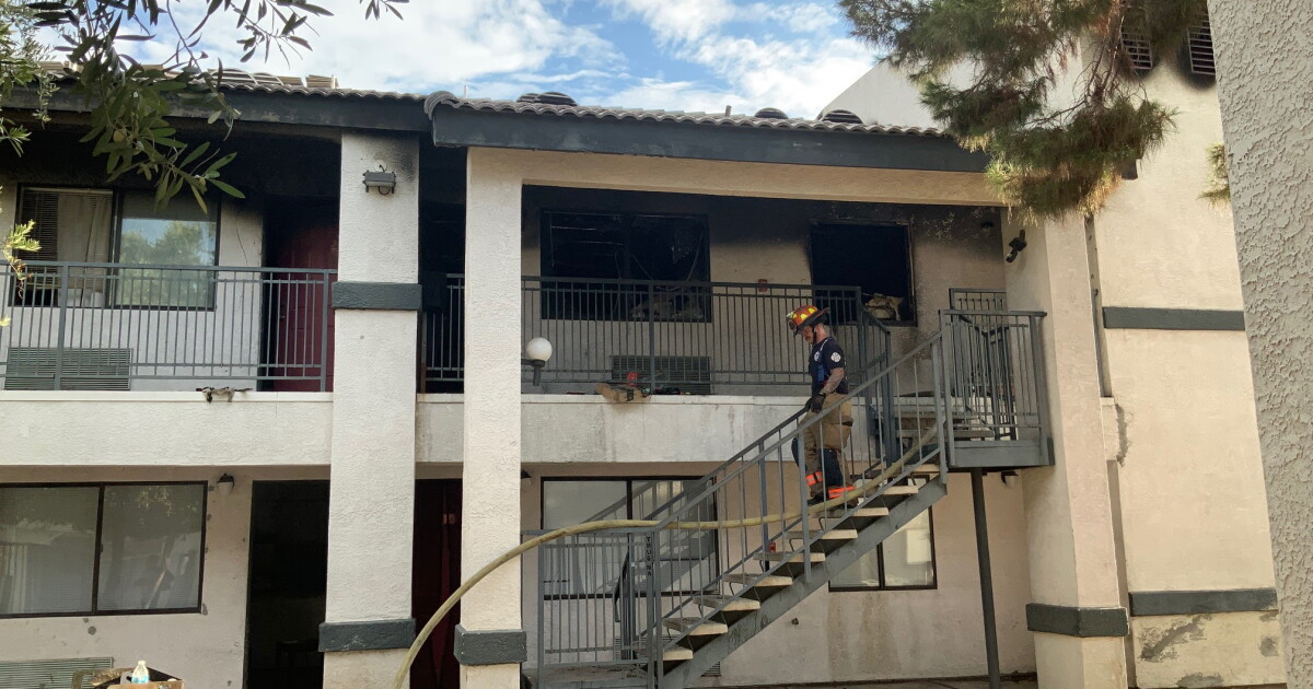 Crews respond to 2-alarm fire in downtown Las Vegas