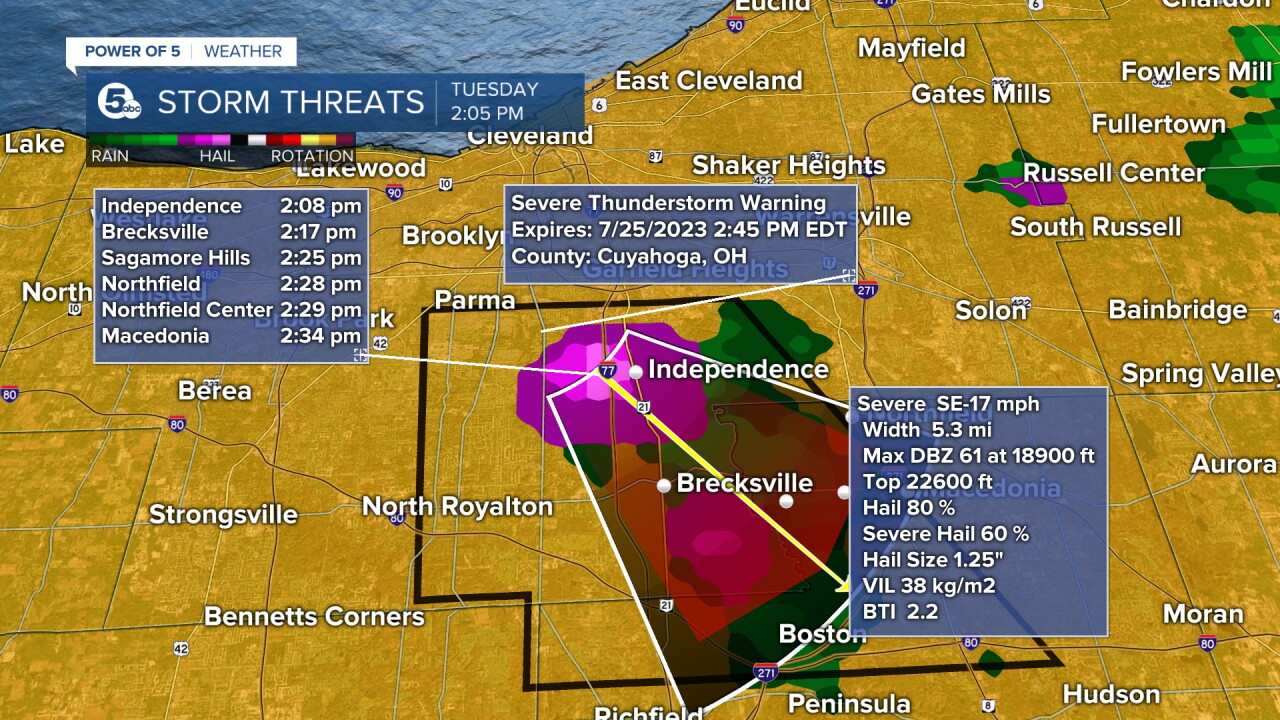 Severe Thunderstorm Warnings issued Tuesday for Northeast Ohio counties ...