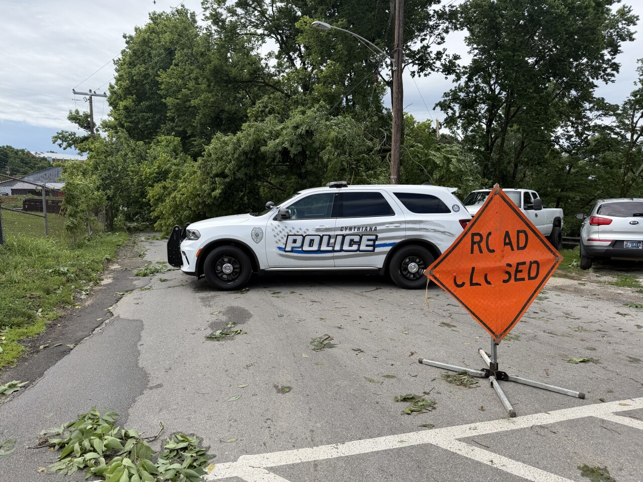 Cynthiana police close down Waterworks Road