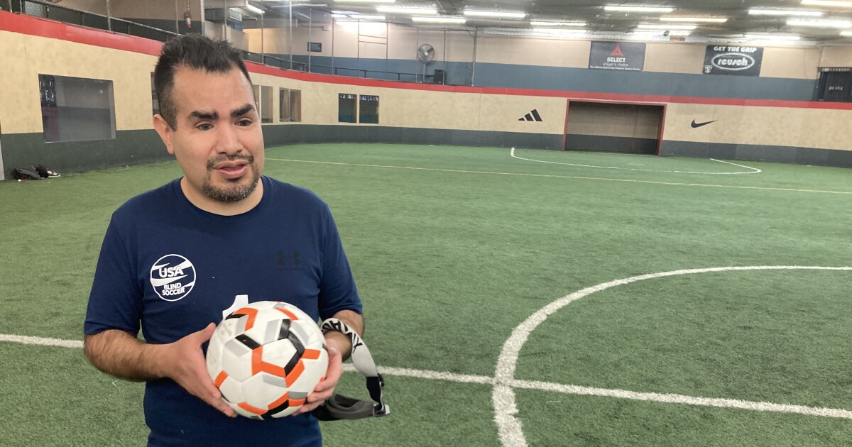 Blind soccer player hopes to grow the game after historic first goal