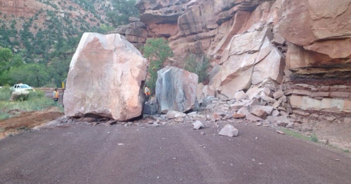 Zion National Park highway reopens after slide