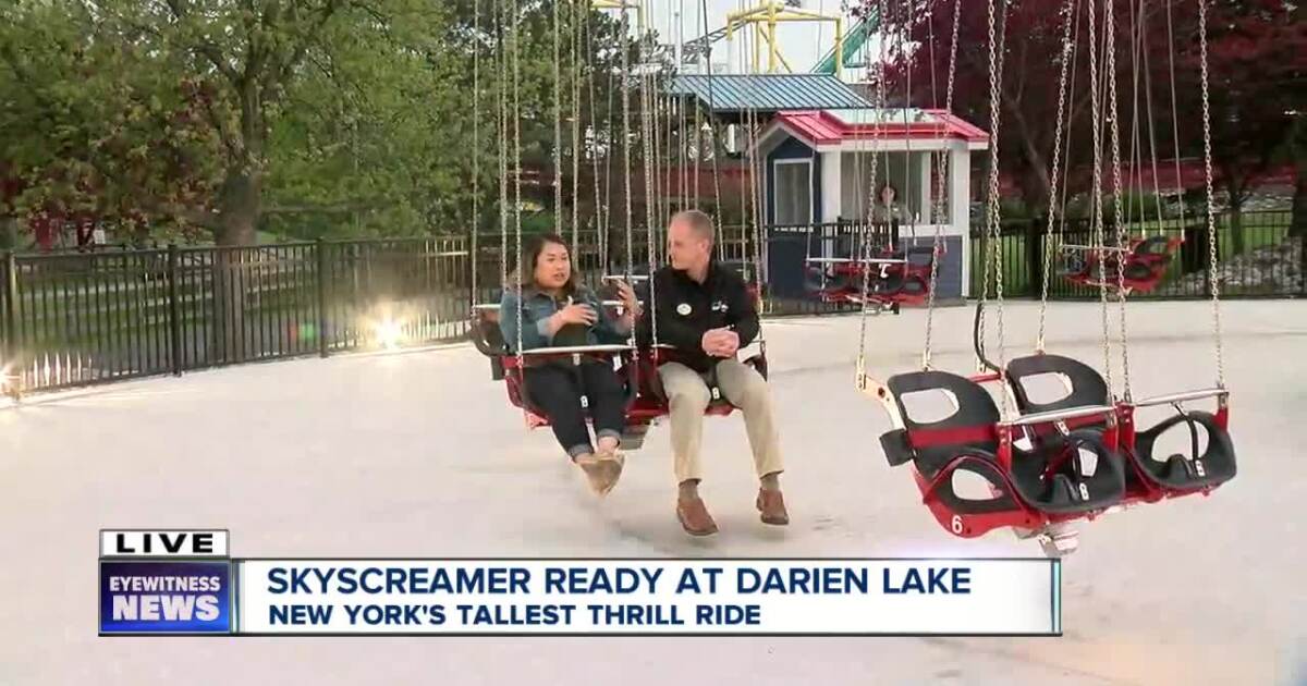 Six Flags Darien Lake opening the Sky Screamer