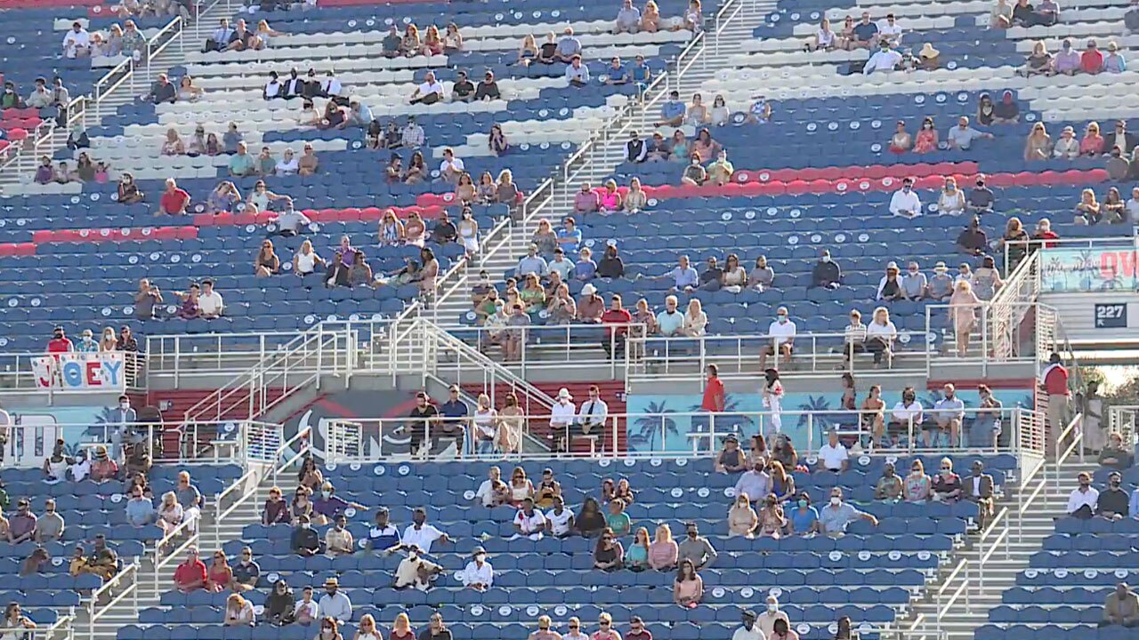 FAU graduation crowd on April 29, 2021