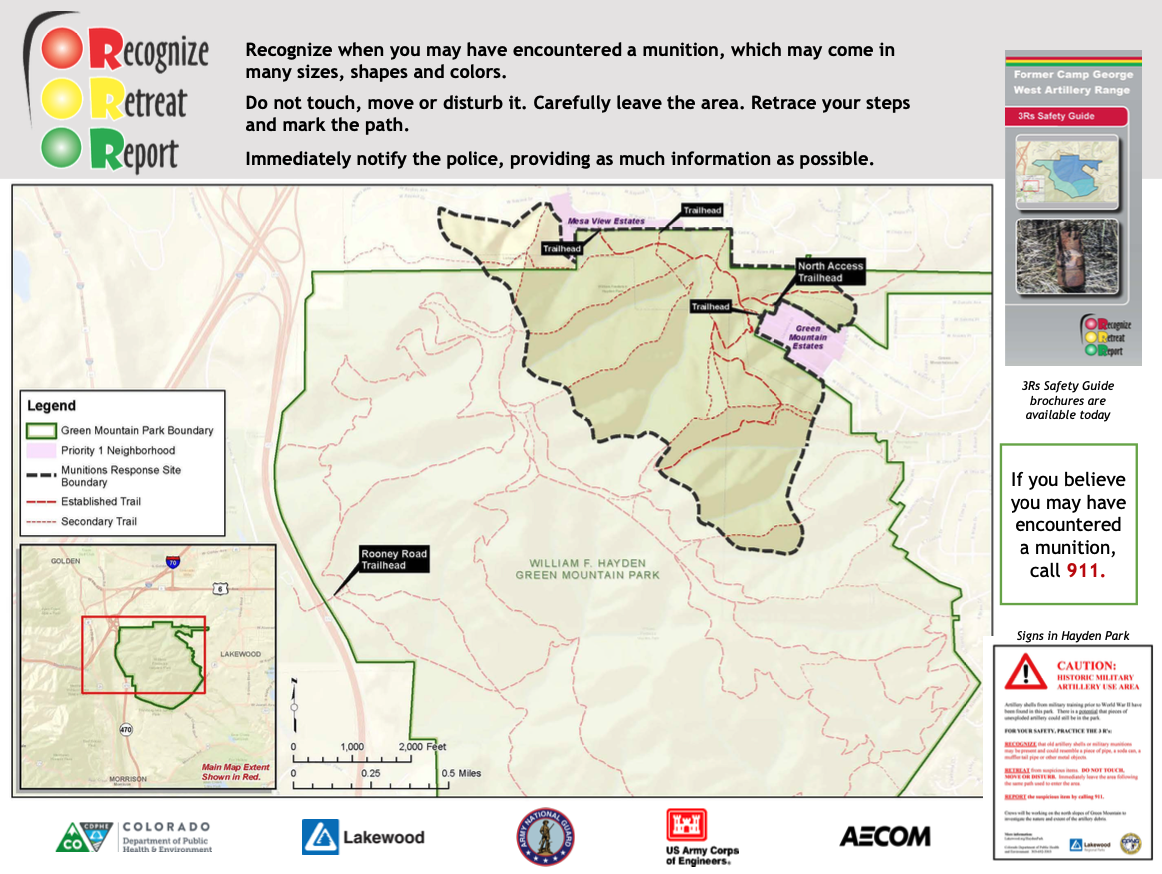 Green Mountain munitions map