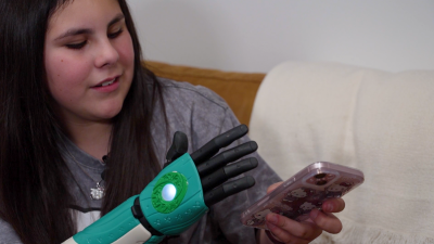 Lakewood girl, 11, gifted "Moana 2" themed bionic arm through Open Bionics, Disney
