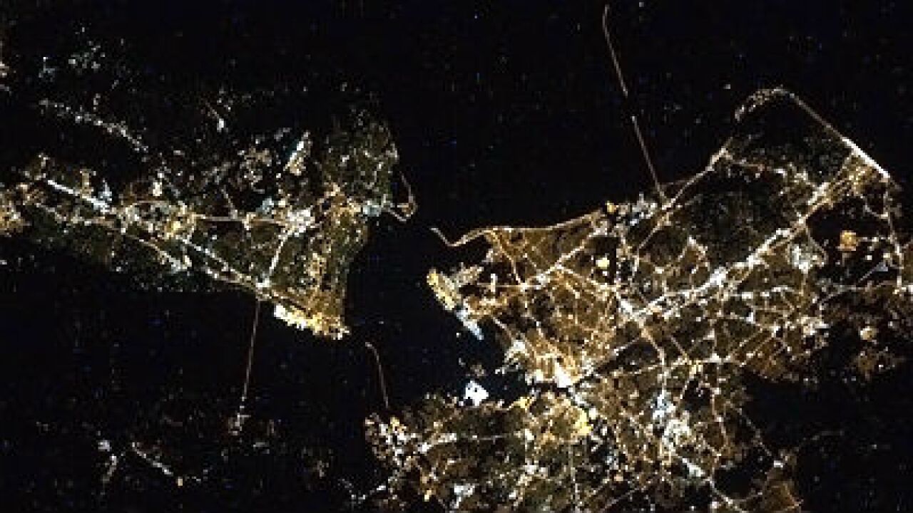 Astronauts aboard the ISS can count the bridges in Hampton Roads from space