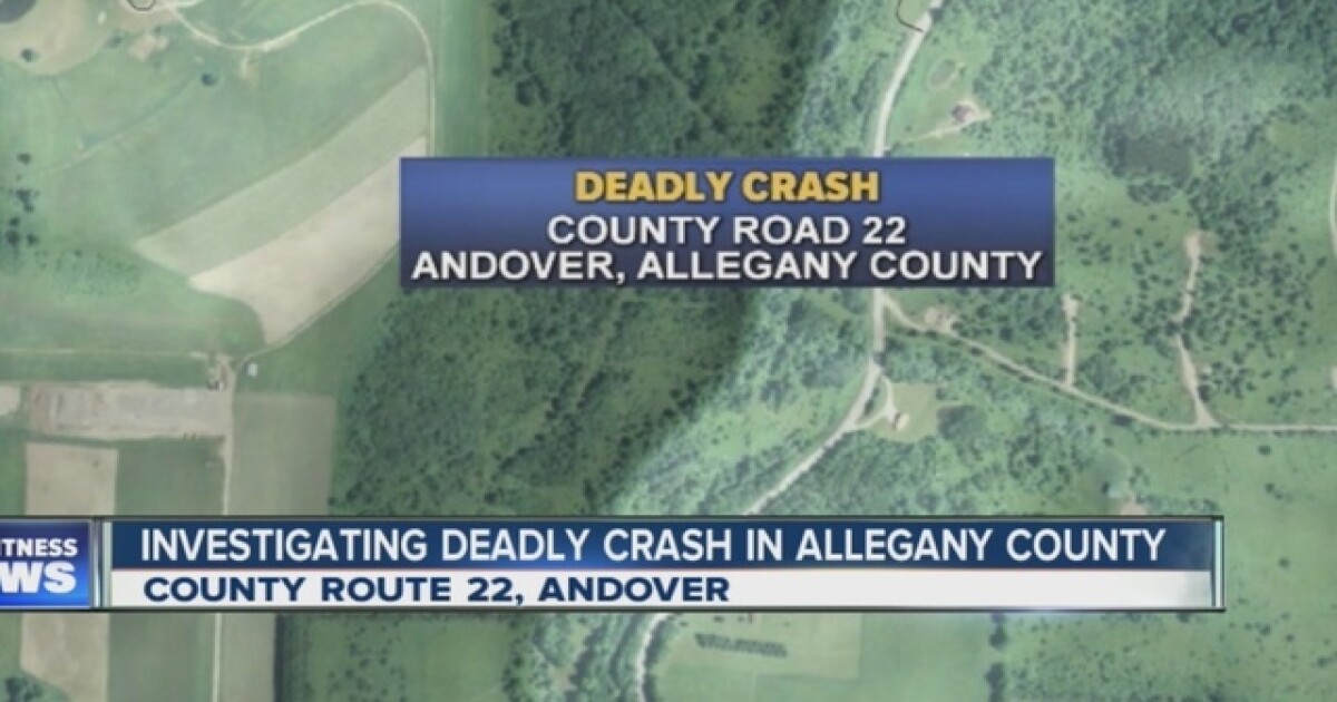 One car fatal accident in the Town of Andover