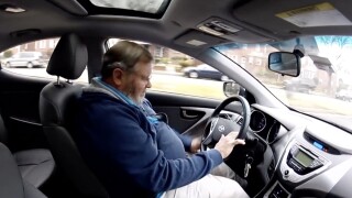 Man falls asleep behind the wheel.