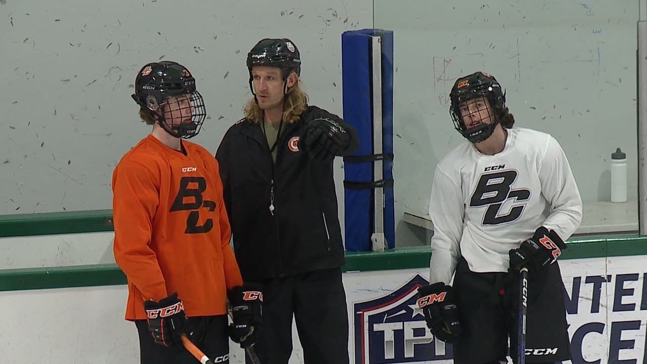 Byron Center hockey practice