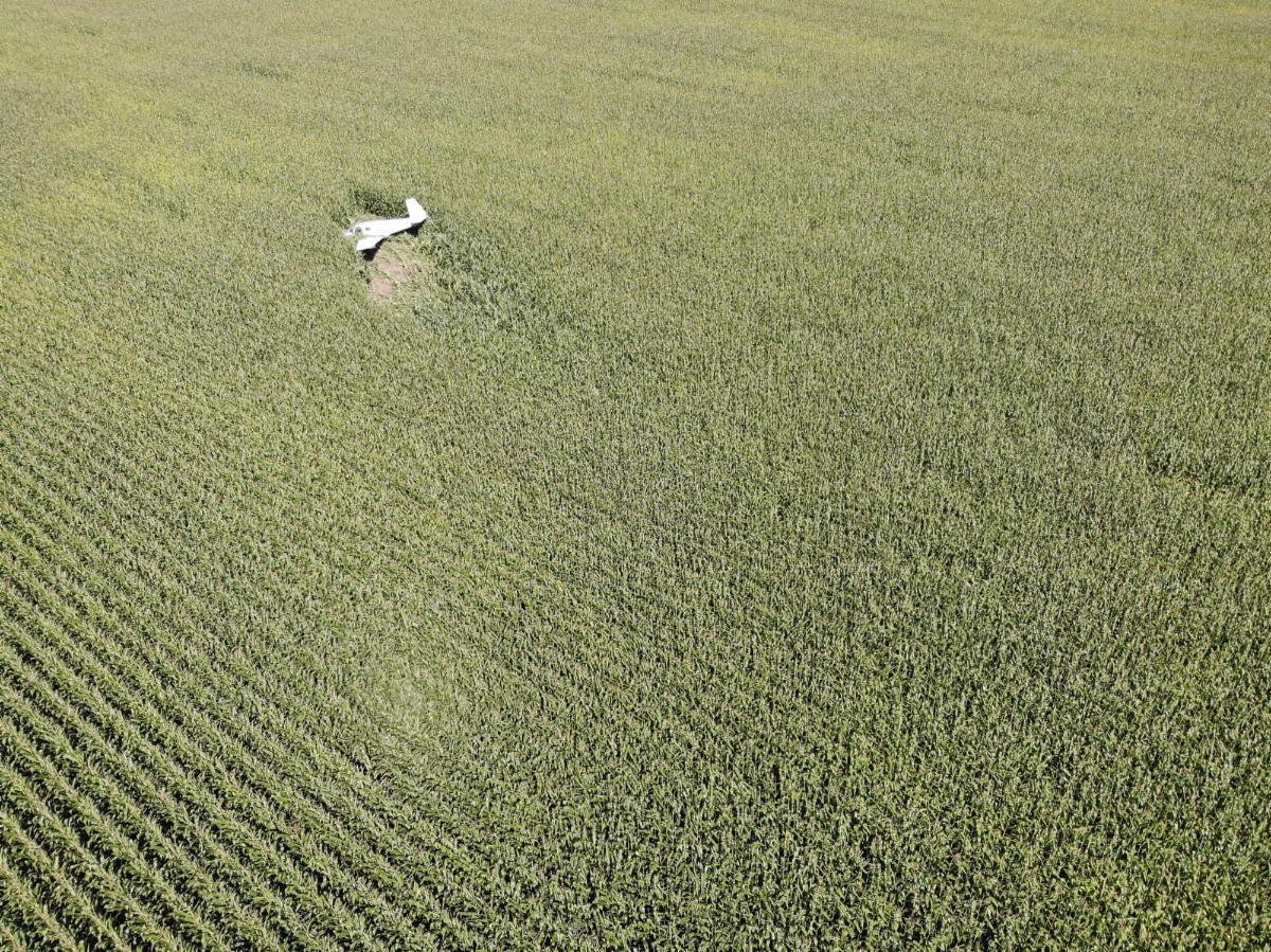 Emergency landing in Clarendon Twp