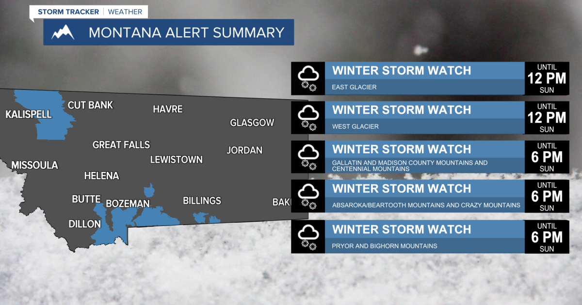 Winter Storm Watches issued ahead of weekend snow