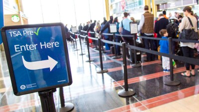 The TSA PreCheck line is empty even when the TSA is busy.