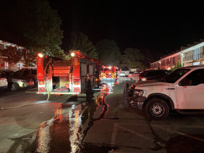 A large presence of fire crews is on Hollow Creek Road in Lexington Monday night.