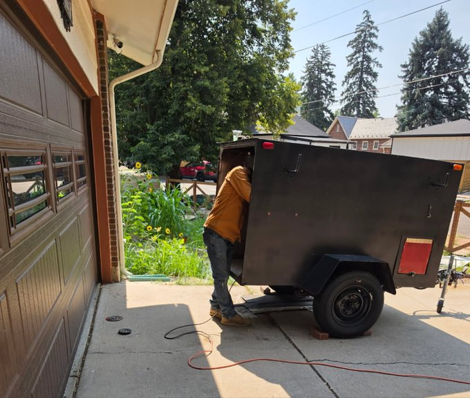 Stolen trailer for bison