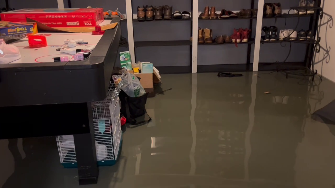 Basement on Philadelphia Ave - Southeast Grand Rapids neighborhood flooded by water main break
