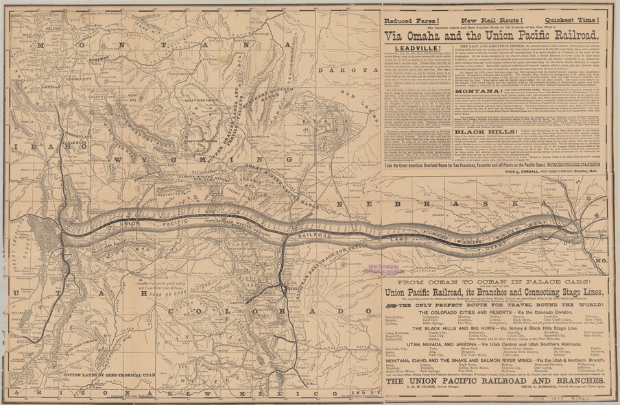 Union Pacific map 19th century