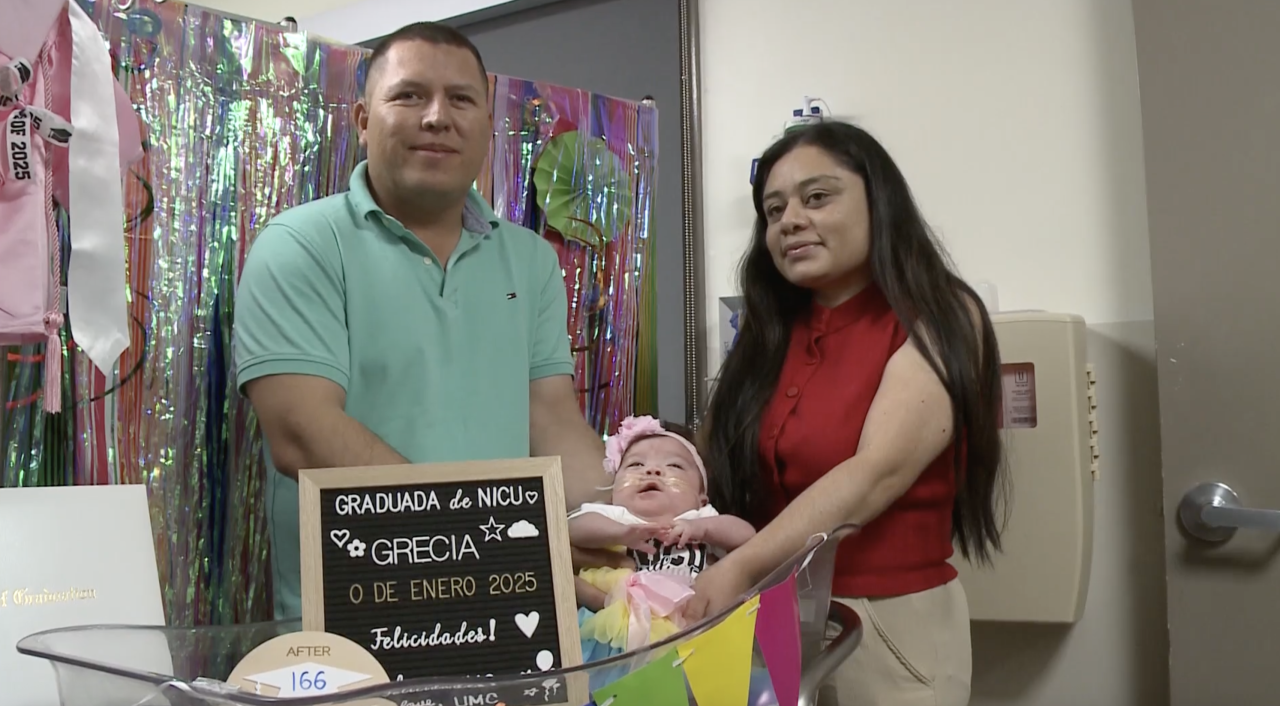 Baby Grecia with her family