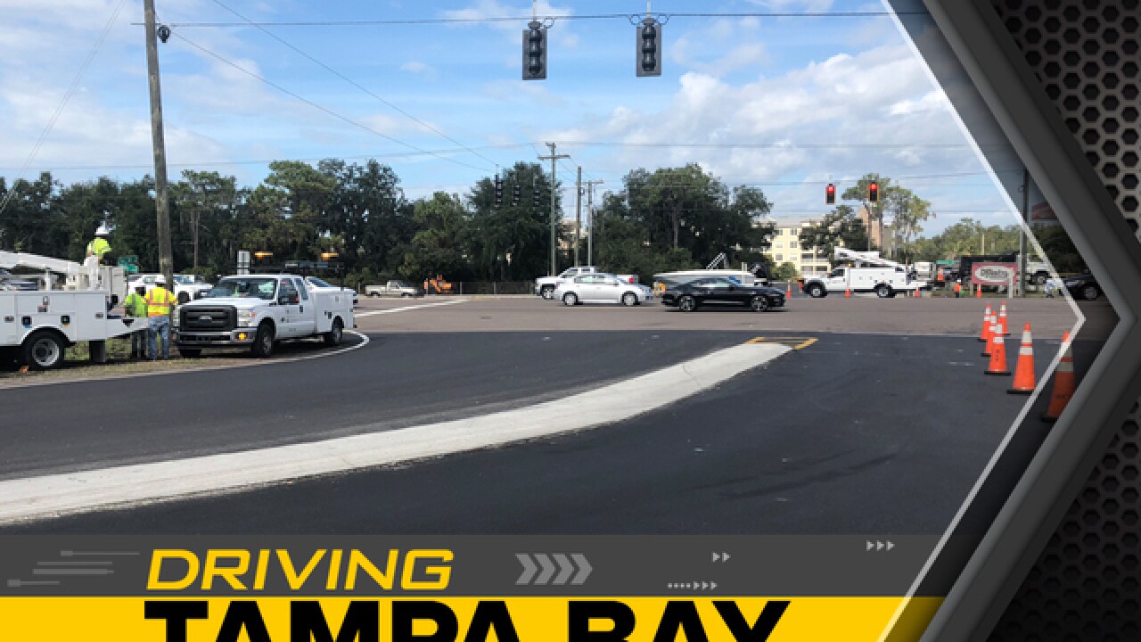 Temporary traffic light installed at dangerous Riverview intersection Temporary traffic light installed at dangerous Riverview intersection