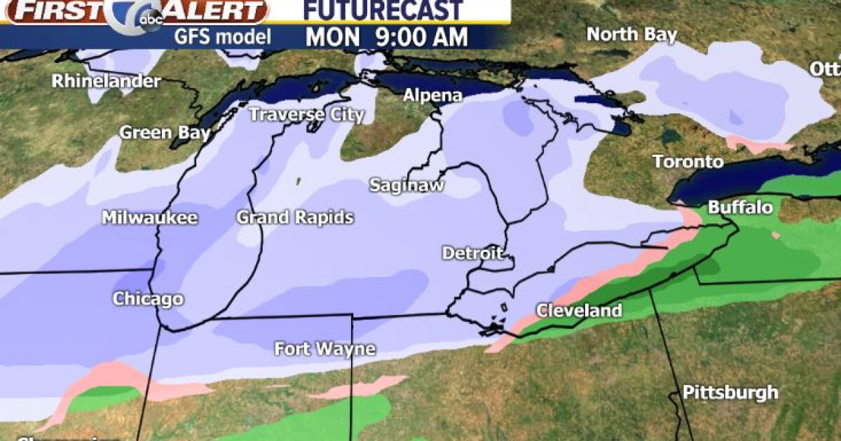 Accumulating snow chances and near-record cold this week in metro Detroit