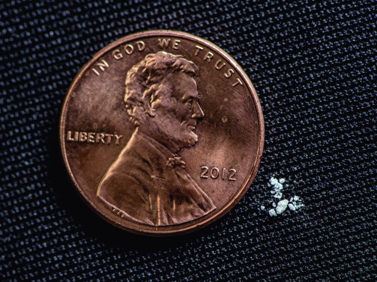 A lethal dose of fentanyl in comparison with a penny