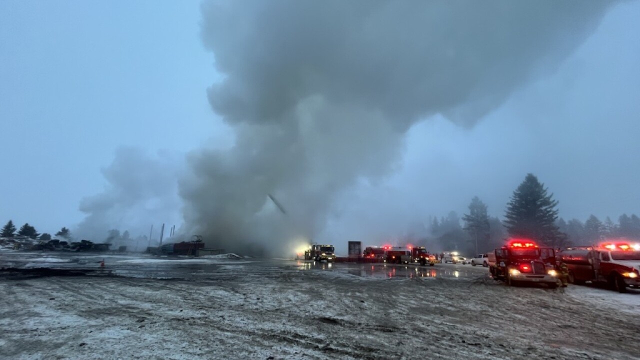 Montana Timberline Firewood Company Fire