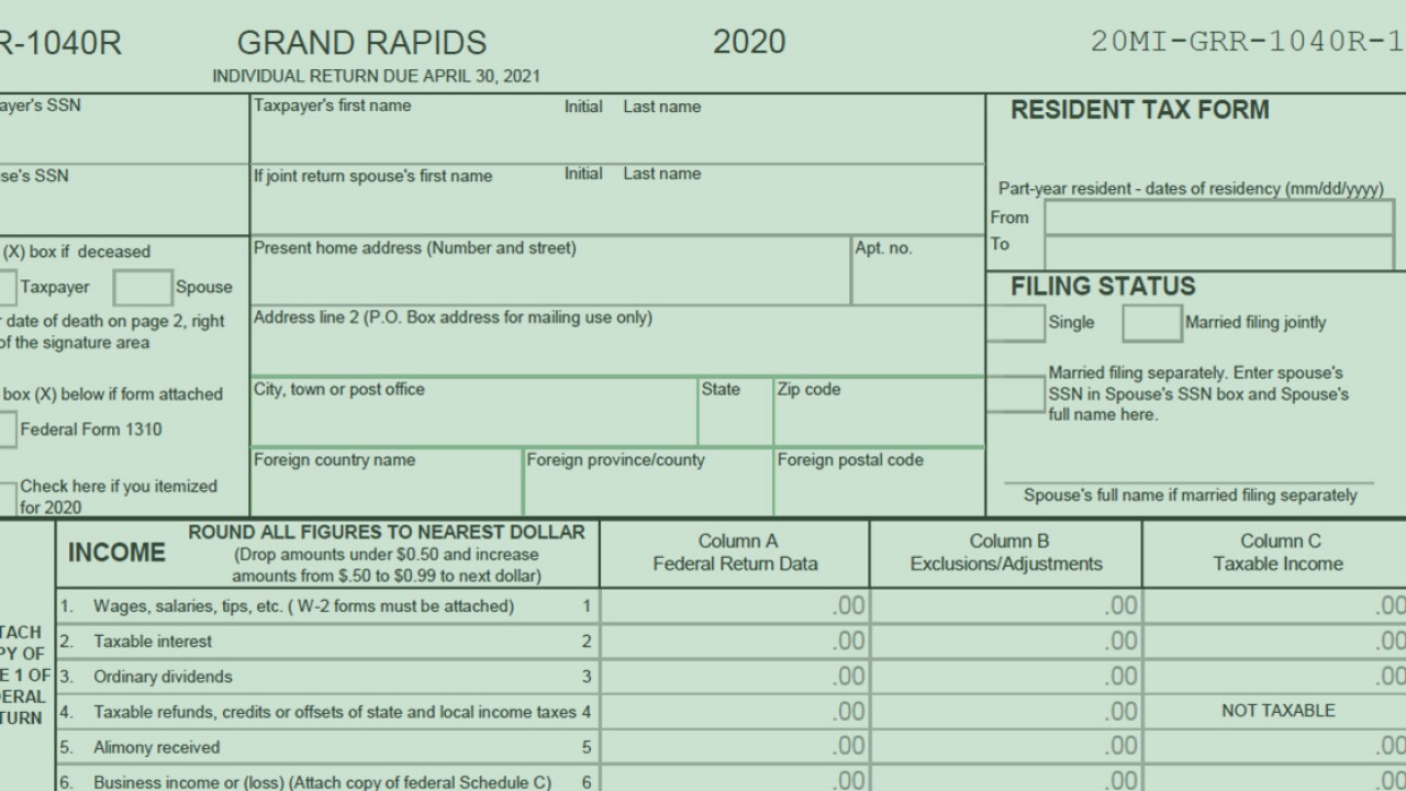 Grand Rapids extends deadline to file city taxes