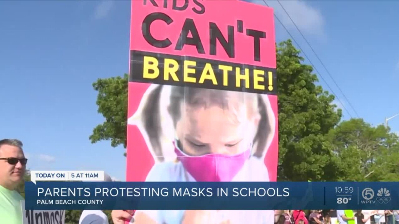 Parents protest Palm Beach County's school mask requirements