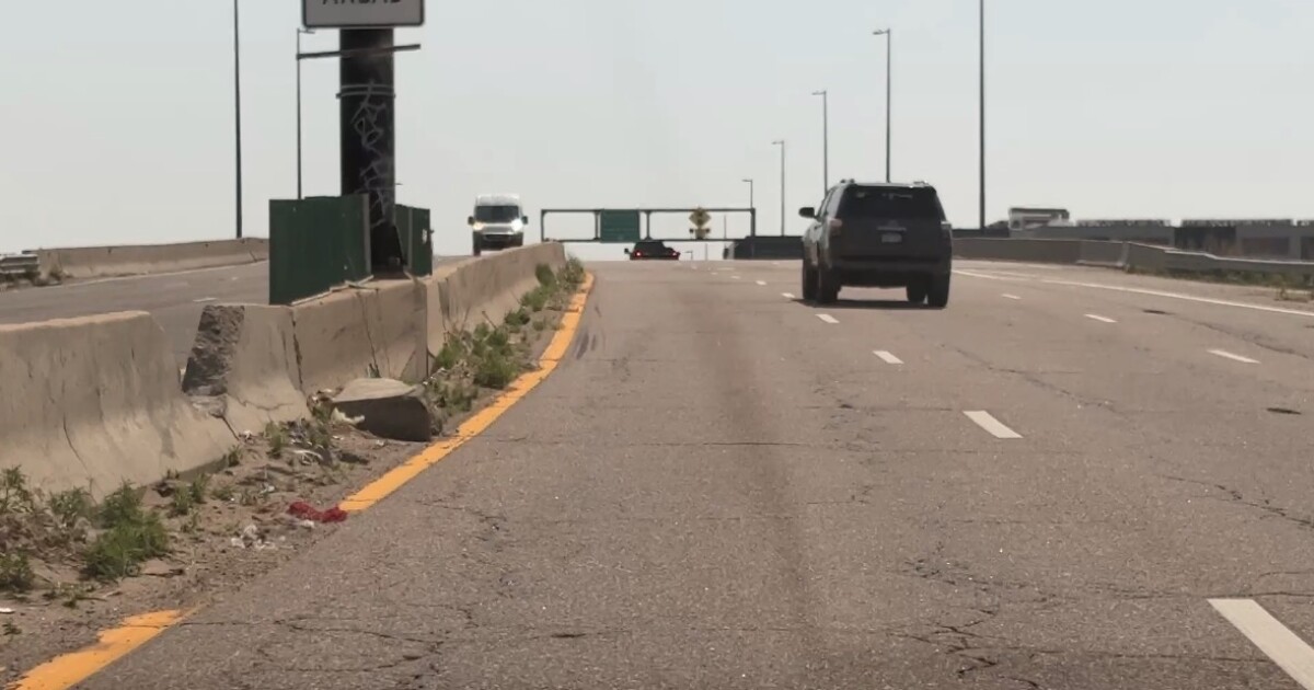 Where does CDOT end and Denver start along 6th Ave just east of I-25?