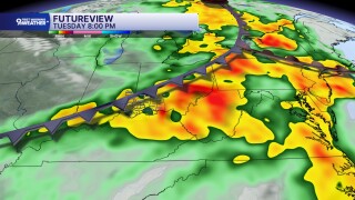 Strong to severe storms - Tuesday 