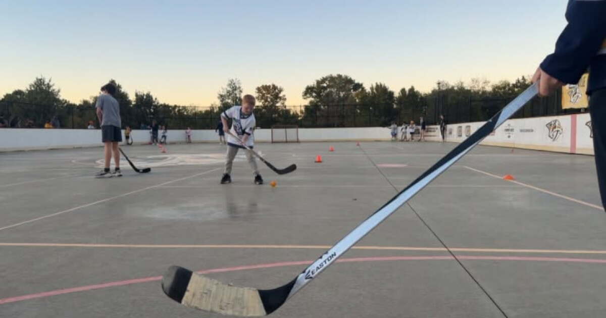 Nashville Predators players take hockey to the streets, teaching young fans the game they love
