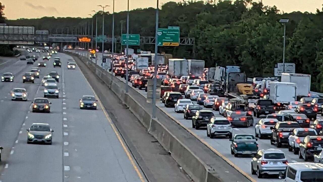 Westbound lanes of I-64