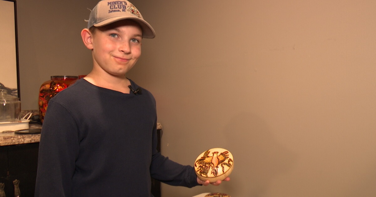 Won't stop: Ten-year-old Montana boy runs wood-burned box business - Vimarsana News