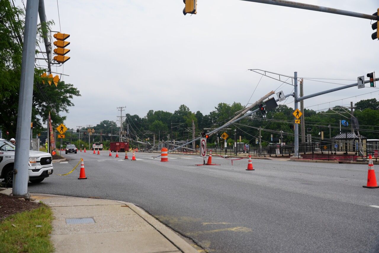 Streetlight down on Baltimore Annapolis Boulevard
