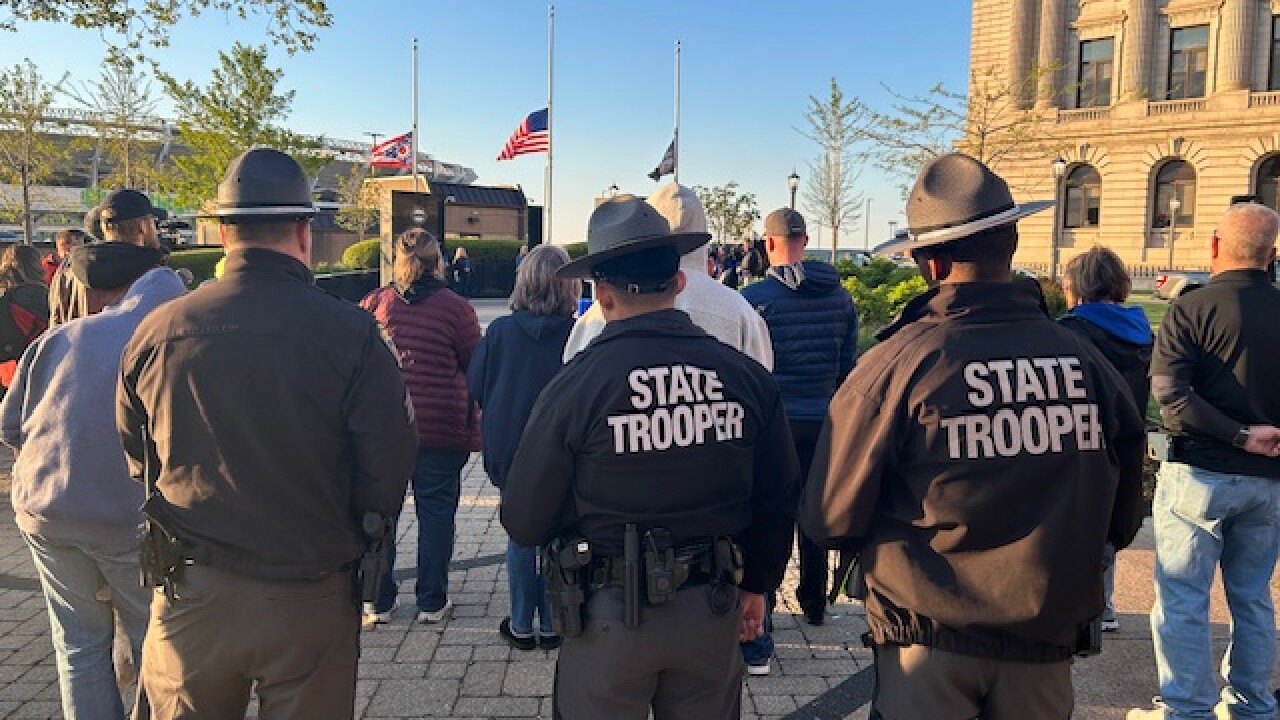 Police Officer memorial vigil