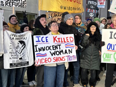 Dozens of protesters gathered outside Milwaukee's ICE field office in response to a deadly shooting by federal agent in Minneapolis