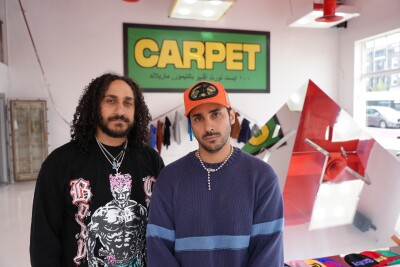 Brothers Ayman and Osama in their new store