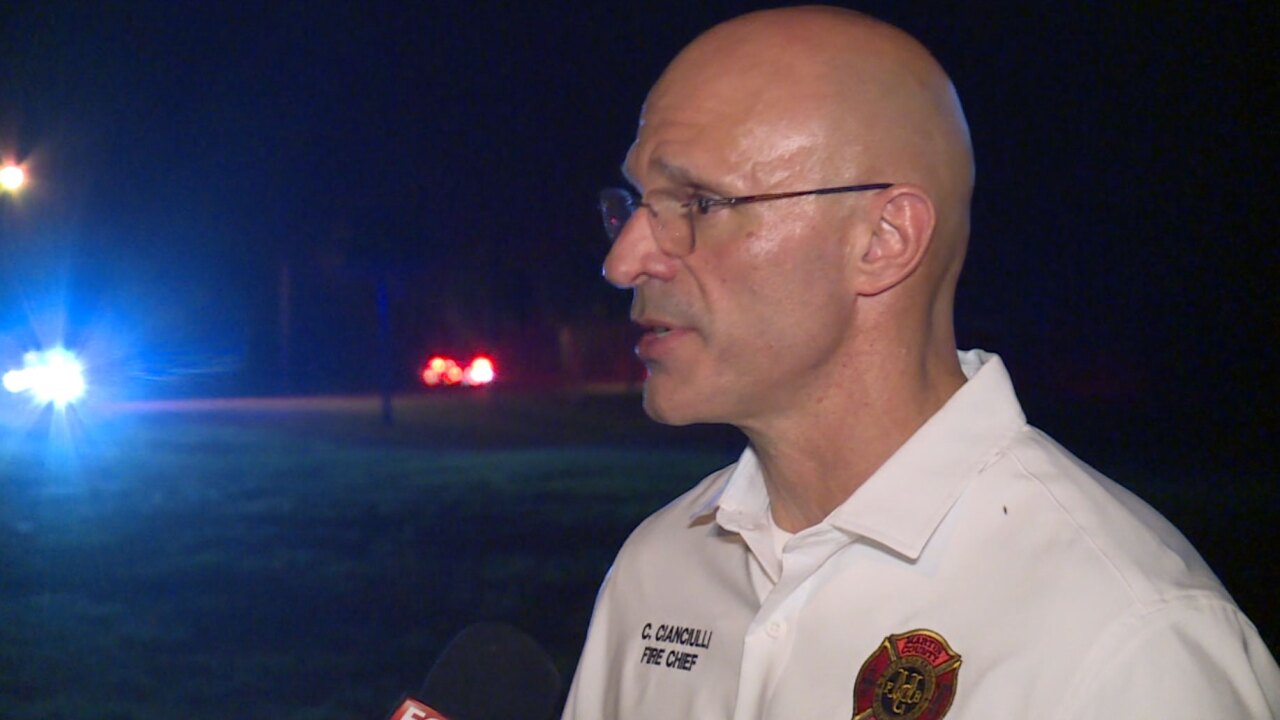 Martin County Fire Rescue Chief Chad Cianciulli speaks about the dangers that crews encountered responding to the fire at the power plant on May 16, 2024.
