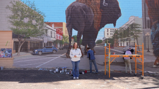 Bison mural in Great Falls shares history through art