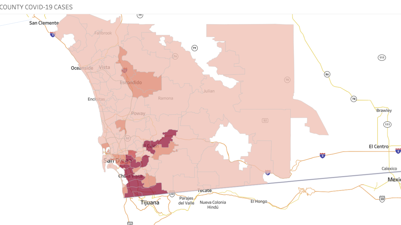 San Diego Interactive Map HEAT MAP: Interactive map tracks COVID 19 total cases, hardest hit San Diego Interactive Map HEAT MAP: Interactive map tracks COVID 19 total cases, hardest hit