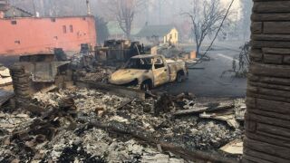 A destroyed building in Tennessee