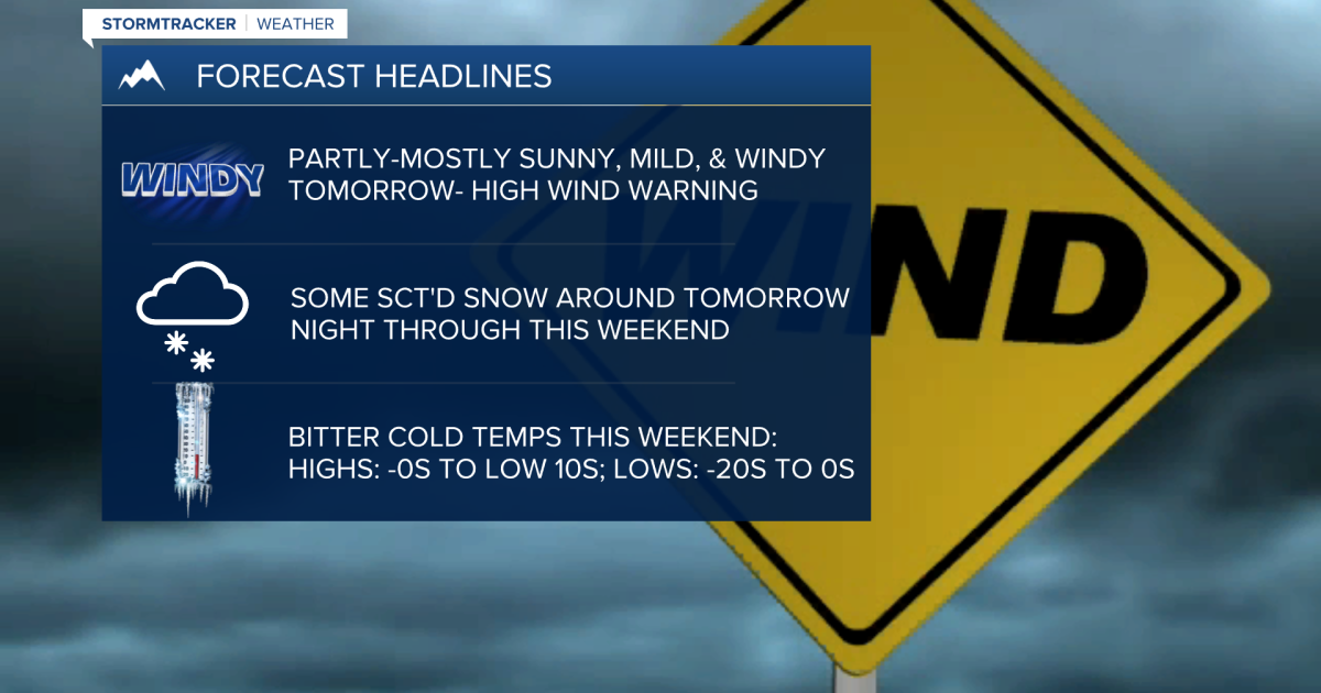 Windy Thursday Mild and windy on Thursday followed by some snow and much colder ...